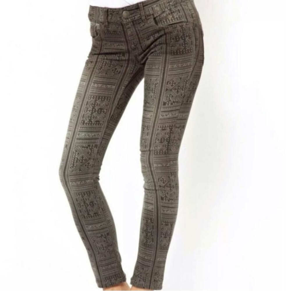 New Free People Batik Isla Skinny Stretch Ankle Jeans 25 Gray